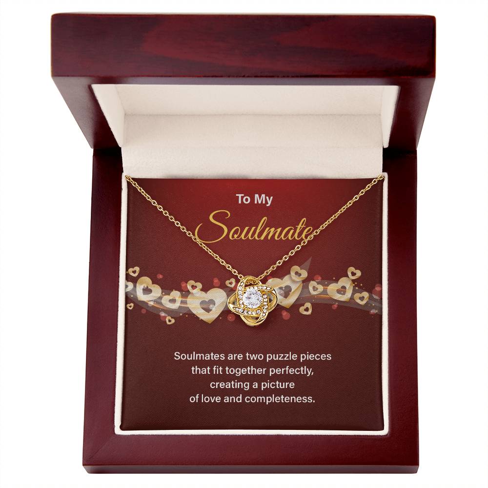 Soulmate Necklace Gift for Her – Gift Box & Card