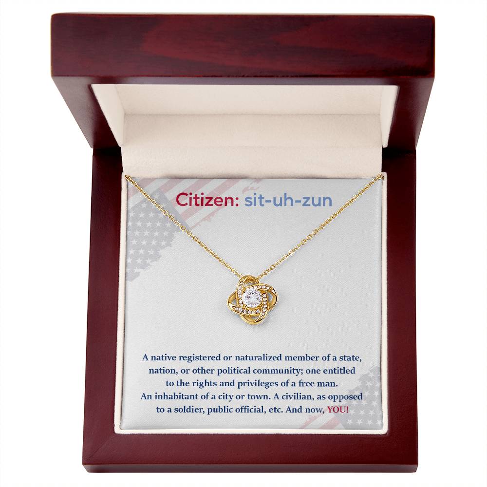 Citizen Gift Necklace – Definition Card for Women