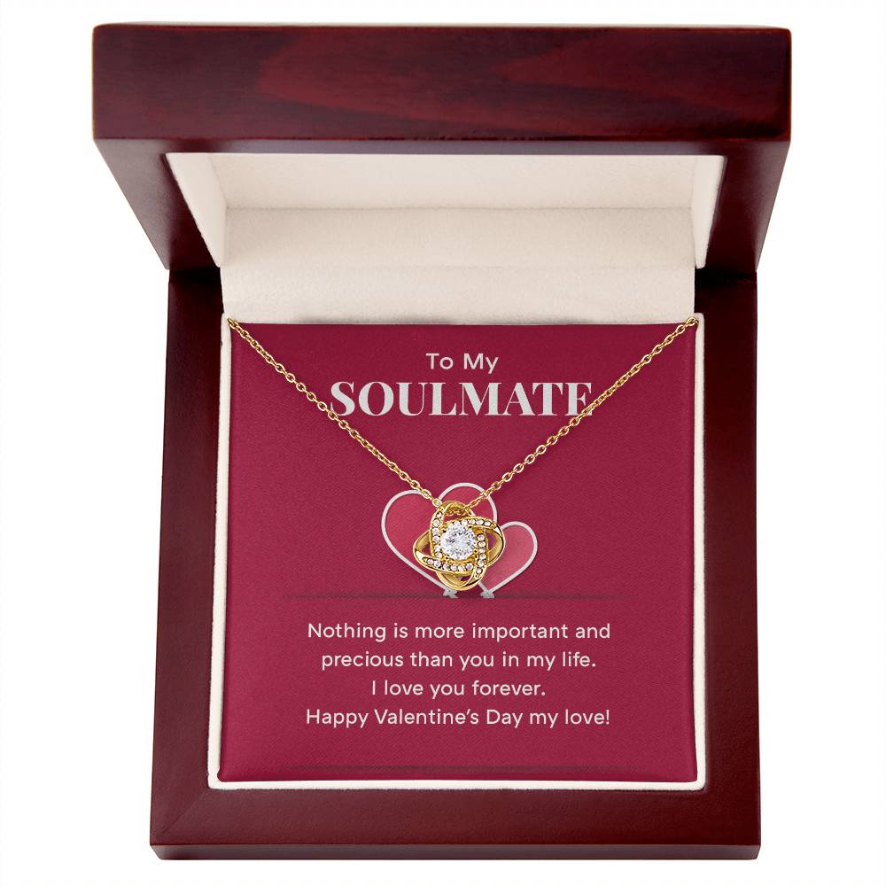 Soulmate Valentine's Necklace Gift with Gift Box