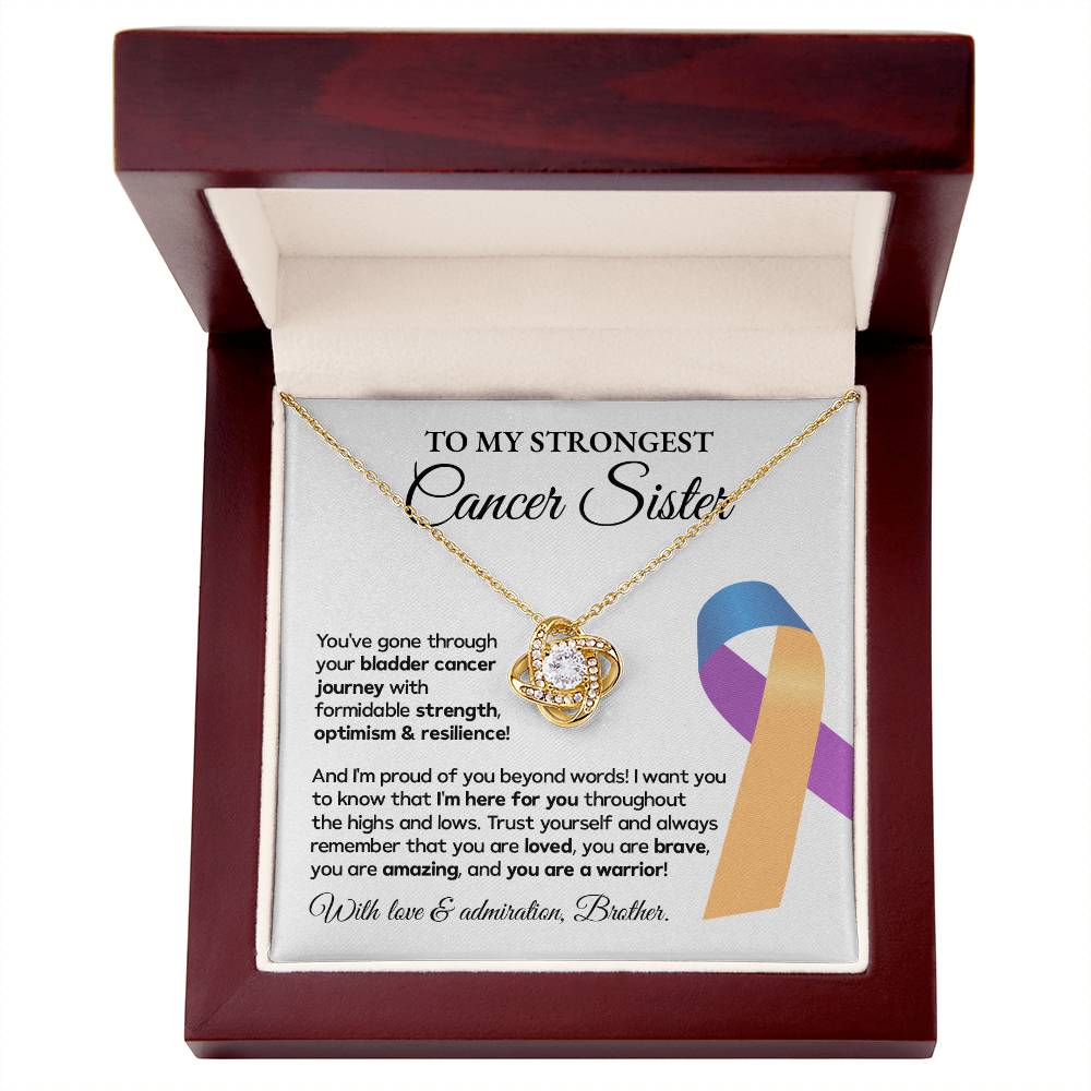 Bladder Cancer Sister Gift from Brother – Message Card