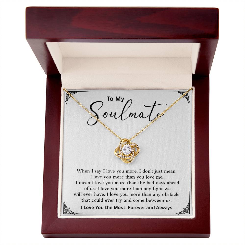 Soulmate Necklace Gift – I Love You the Most Card