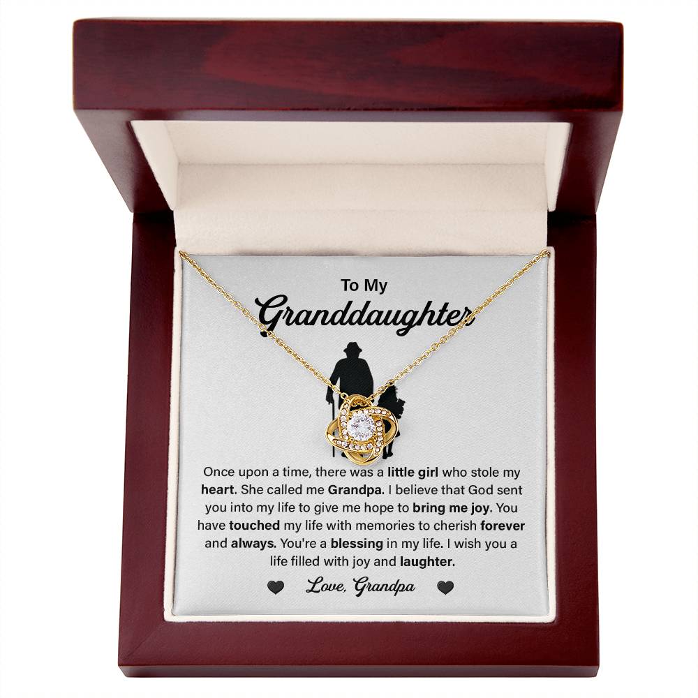 Gift From Grandfather to Granddaughter Necklace