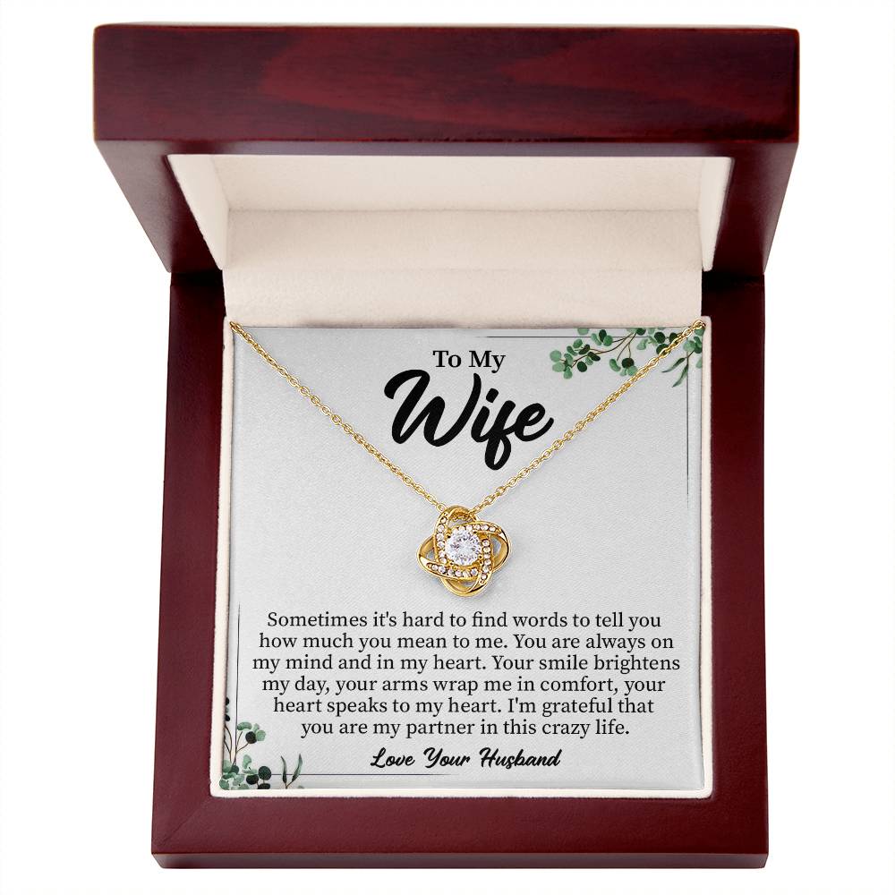To My Wife Necklace Gift from Husband with Gift Box