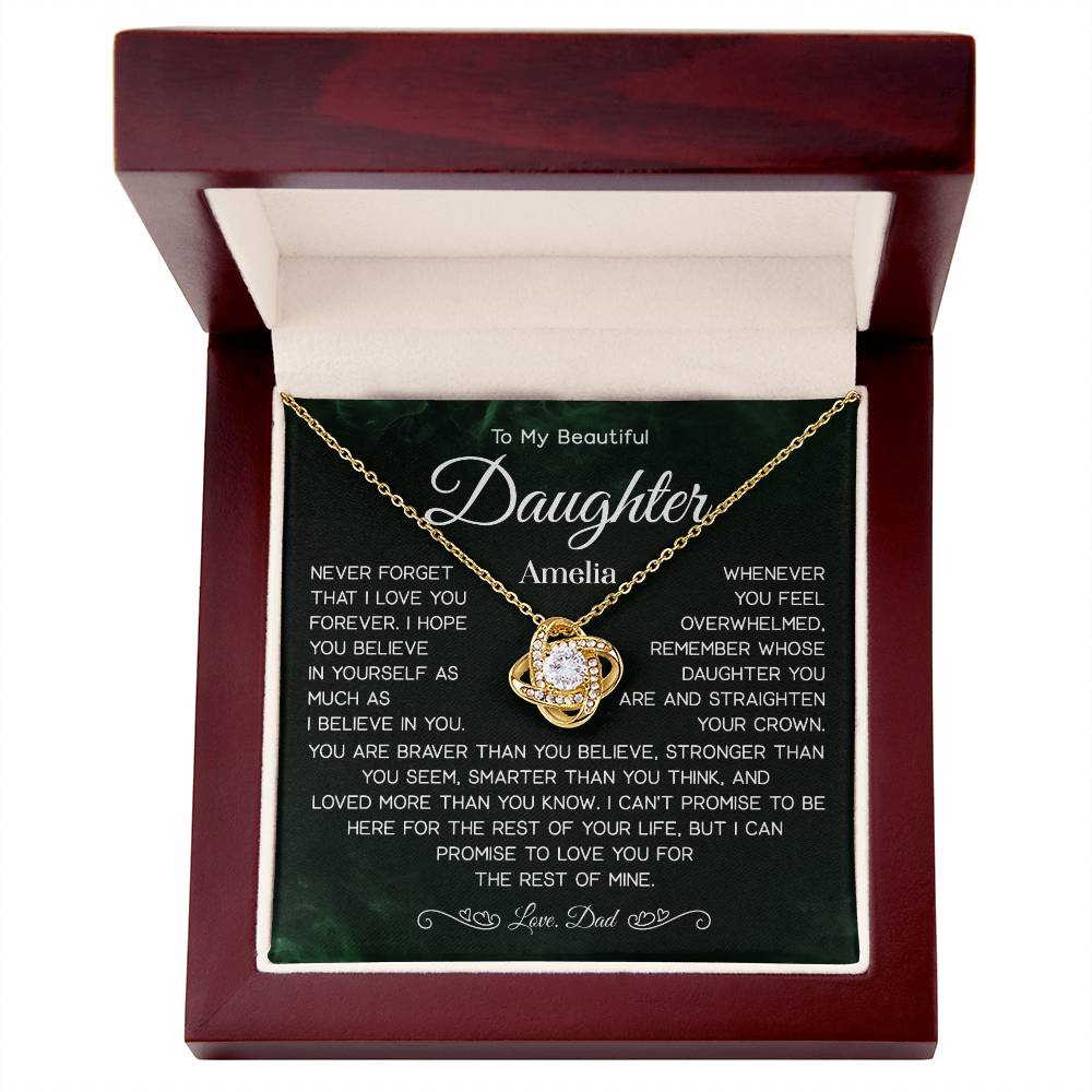 Dad to Daughter Gift – Forever Love Necklace Box