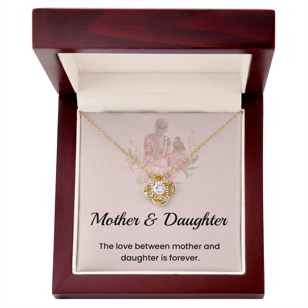 Mother & Daughter Necklace Gift – Forever Bond Floral Message