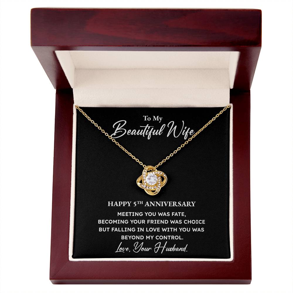 5th Anniversary Gift for Wife – Fate & Love Necklace