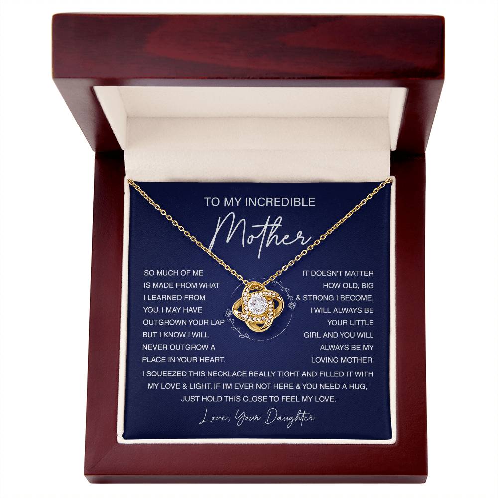 Mom Necklace Gift From Daughter With Loving Note & Box