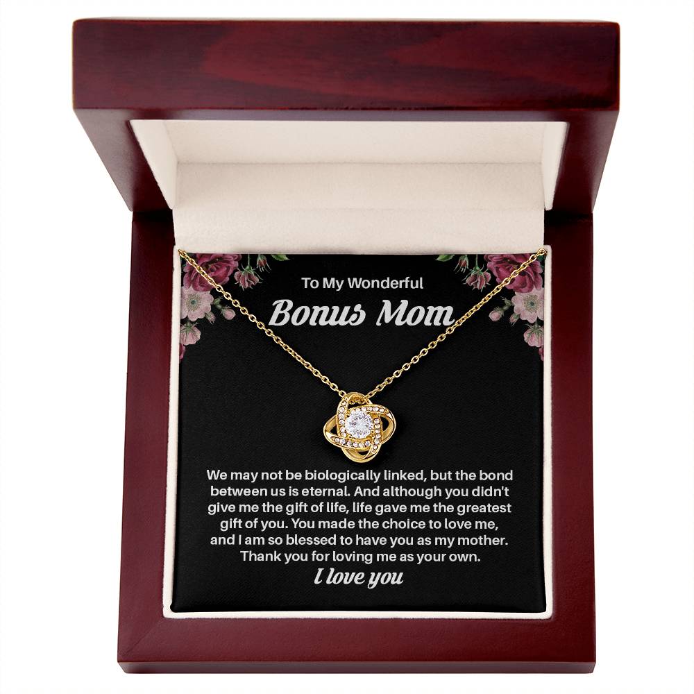 Bonus Mom Necklace Gift – Thank You for Loving Me