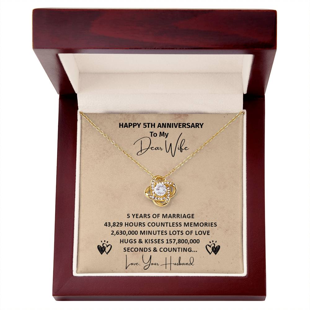5th Anniversary Gift for Wife – Timeline Message Box