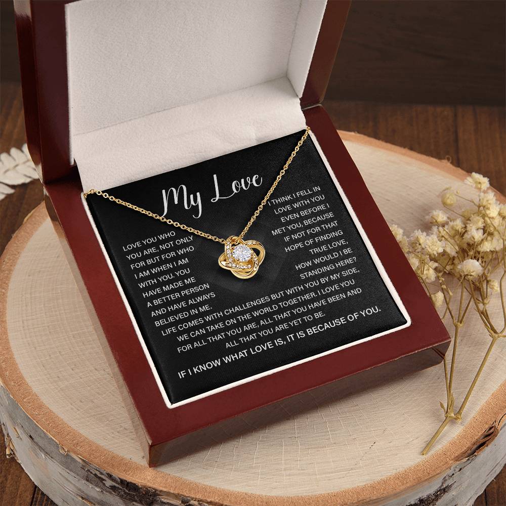 Romantic Necklace Gift for Her With Message & Luxury Box
