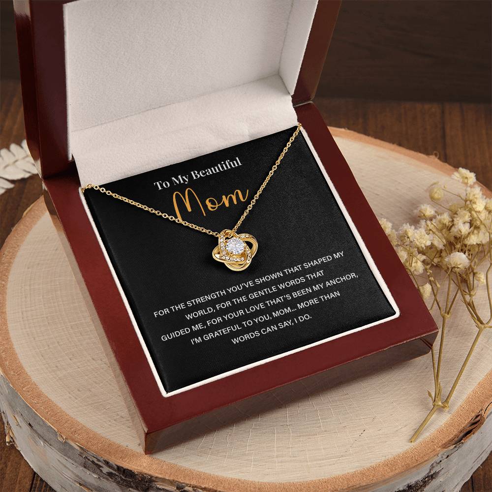 Mom Necklace Gift From Child With Thank You Message
