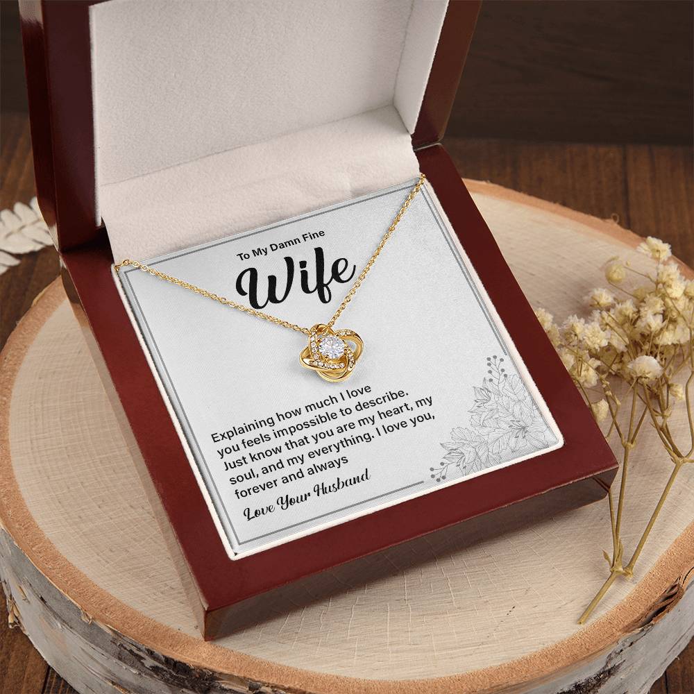 Wife Necklace Gift from Husband with Gift Card