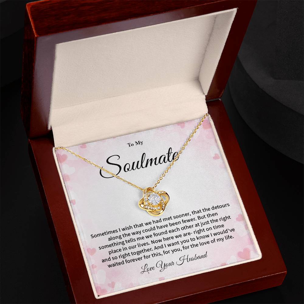 Soulmate Necklace Gift for Wife from Husband Romantic necklace with Message Card