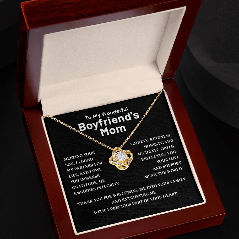 To My Wonderful Boyfriend's Mom Wonderful Boyfriend’s Mom Necklace Gift Gift For Boyfriend’s Mom Support From Mom Necklace Meaningful Keepsake For Boyfriend’s Mom Necklace From Girlfriend To Boyfriend’s Mom Unique Gift For Boyfriend’s Mom