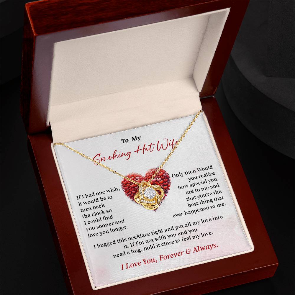 Smoking Hot Wife Necklace Gift with Message Card