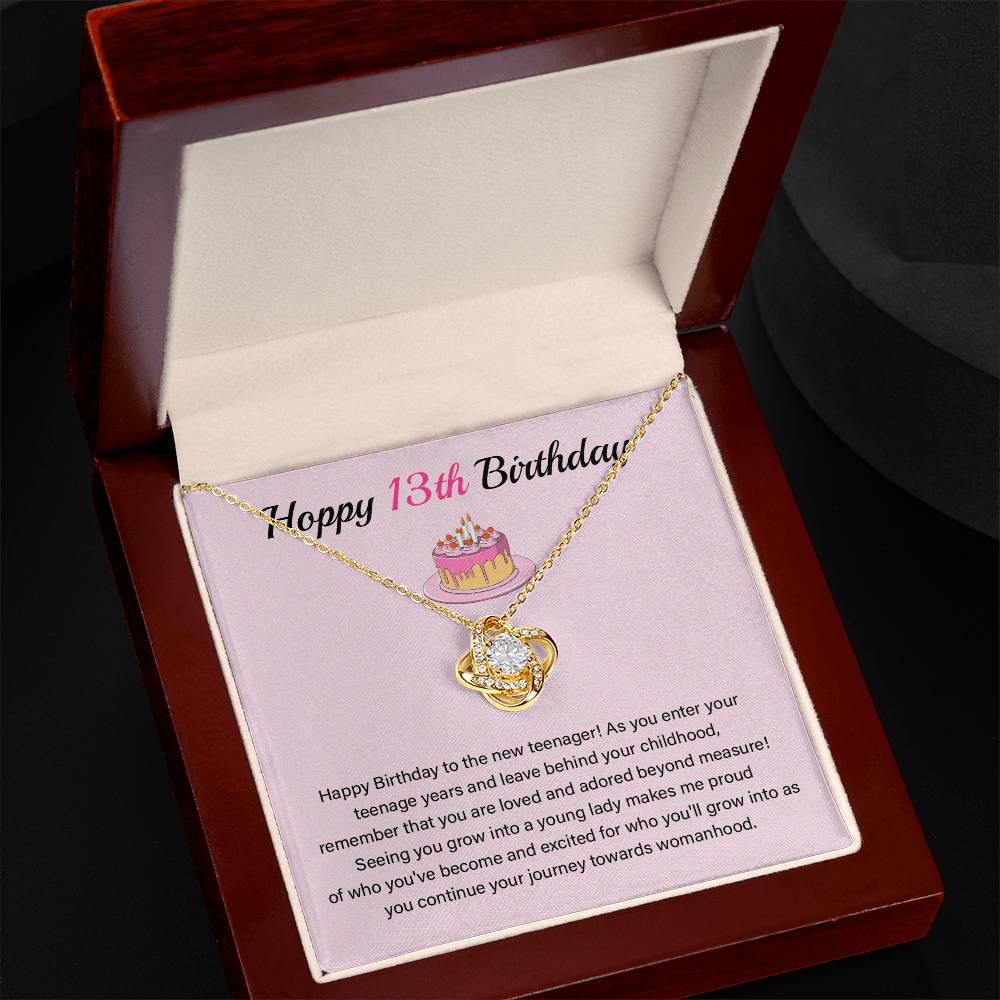13th Birthday Necklace Gift for Teen Girl – Heartfelt Message Box