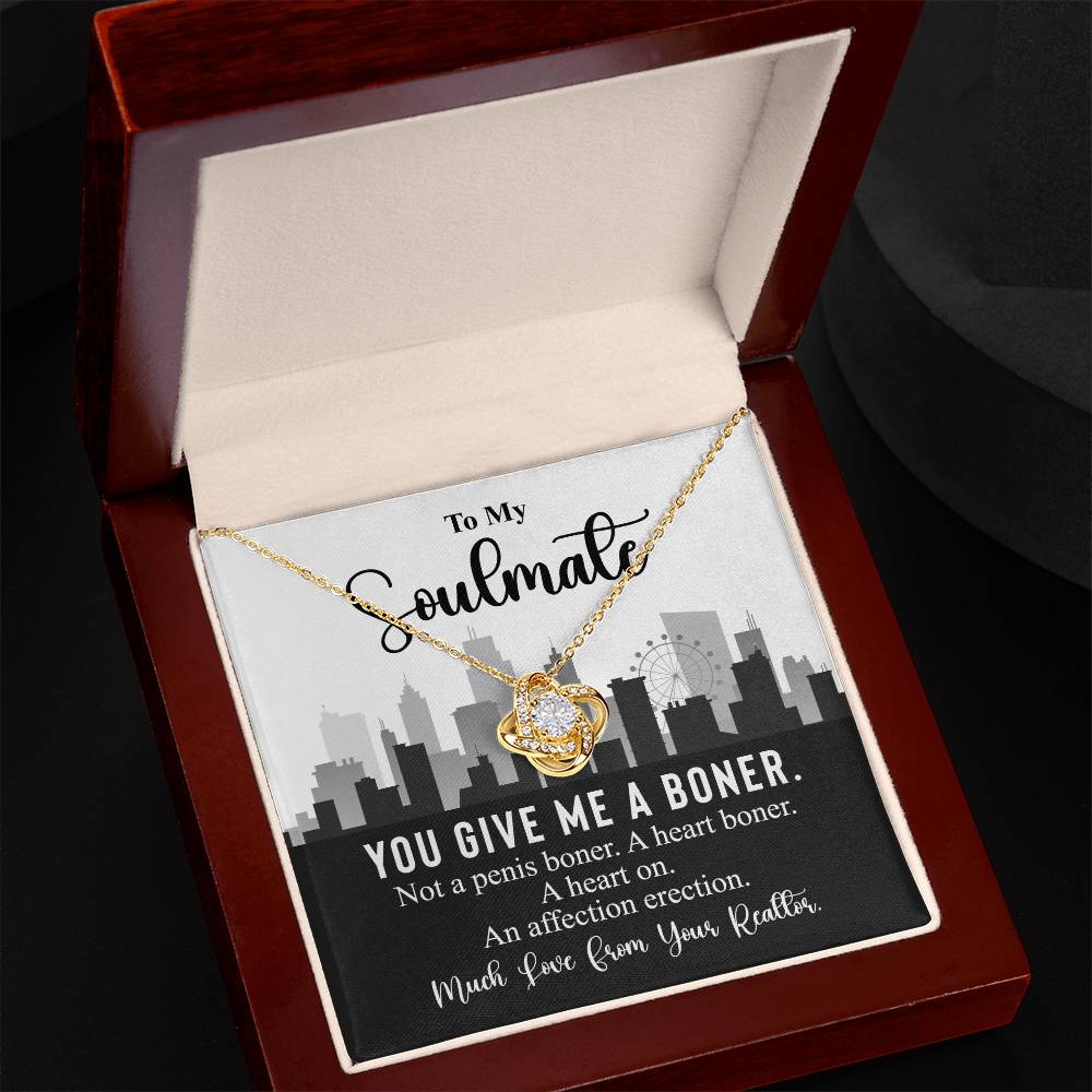 Funny Soulmate Necklace Gift from Realtor – Gift Box