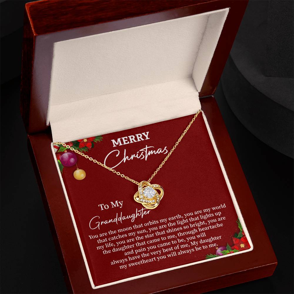 Merry Christmas Necklace Gift For My Granddaughter Gift From Grandma And Grandpa