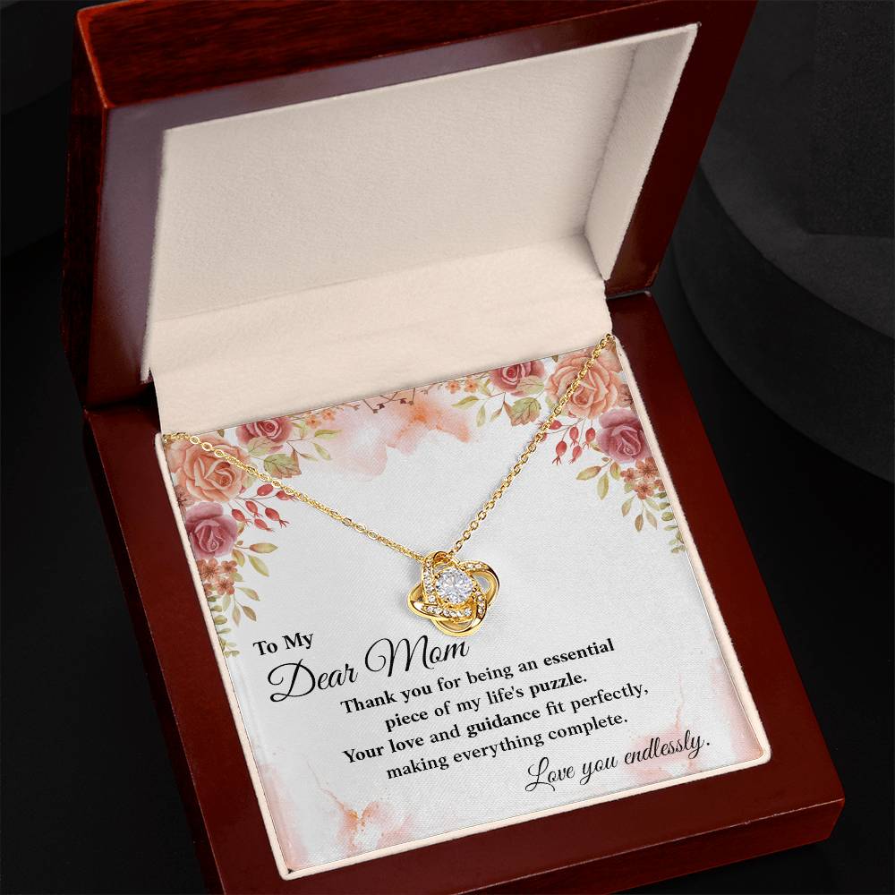 Dear Mom Necklace Gift From Daughter With Message Card