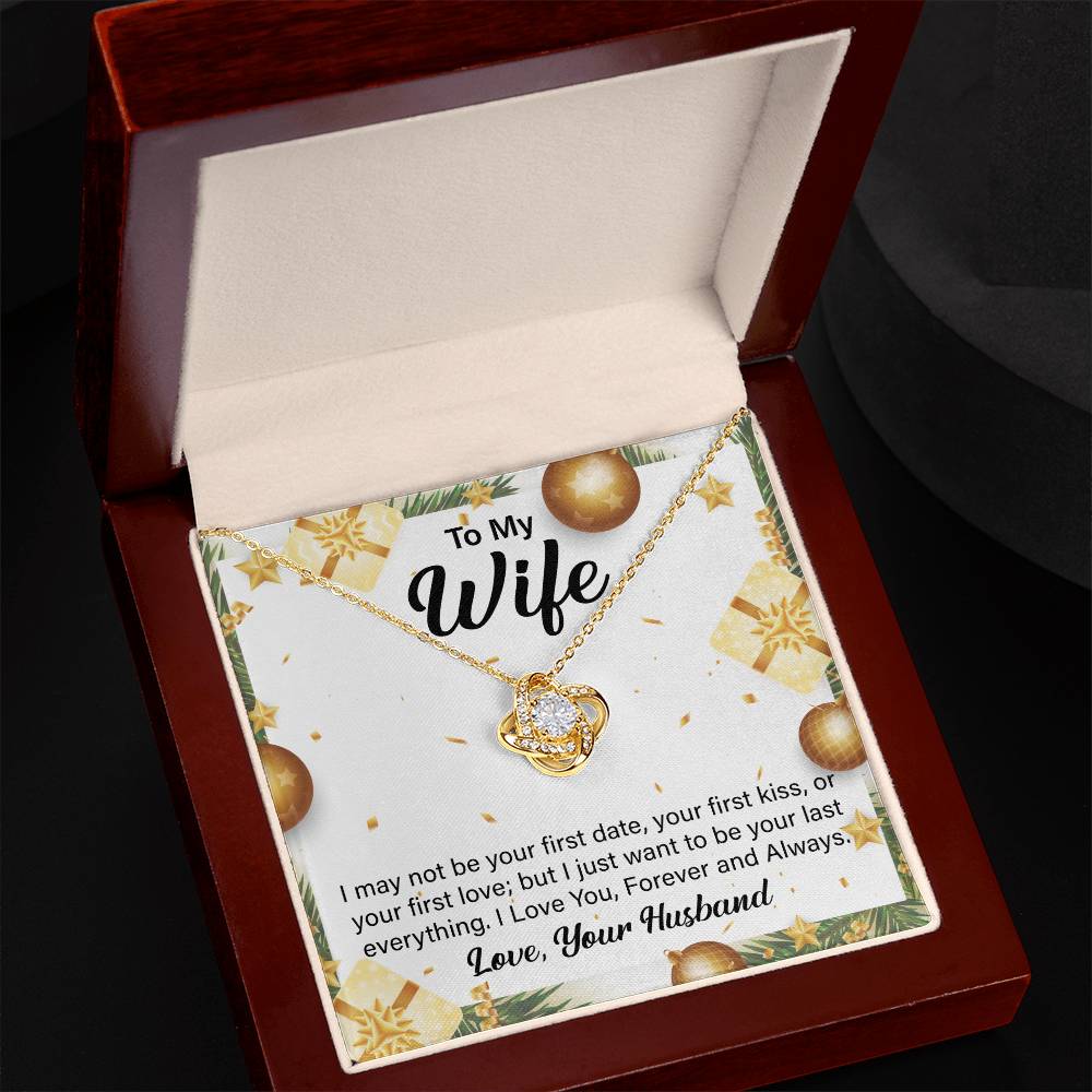 To My Beloved Wife: Love Knot Necklace - A Gift of Eternal Love and Connection