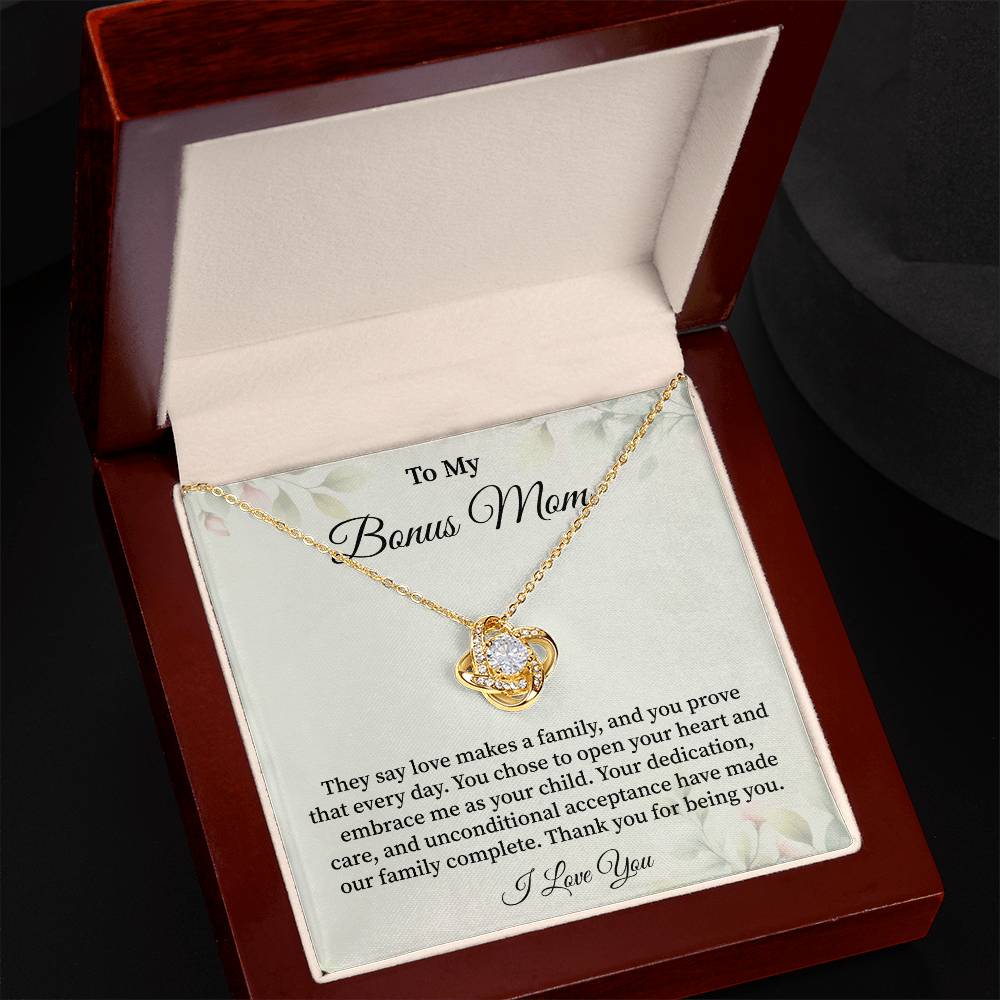 Bonus Mom Necklace Gift from Stepchild – Birthday, Mother’s Day, Christmas Gift