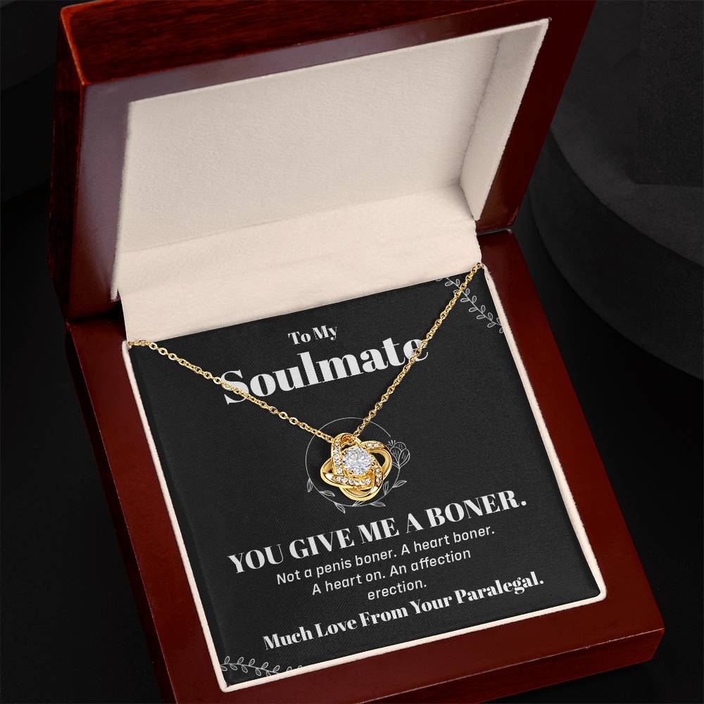Funny Soulmate Necklace Gift from Paralegal – Gift Box