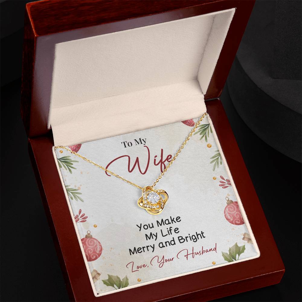 Christmas Necklace Gift for Wife from Husband Jewelry with Message Card
