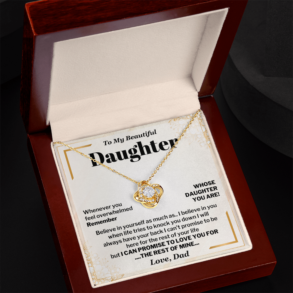 Gift for Daughter from Dad Inspirational Jewelry with Heartfelt Message Card