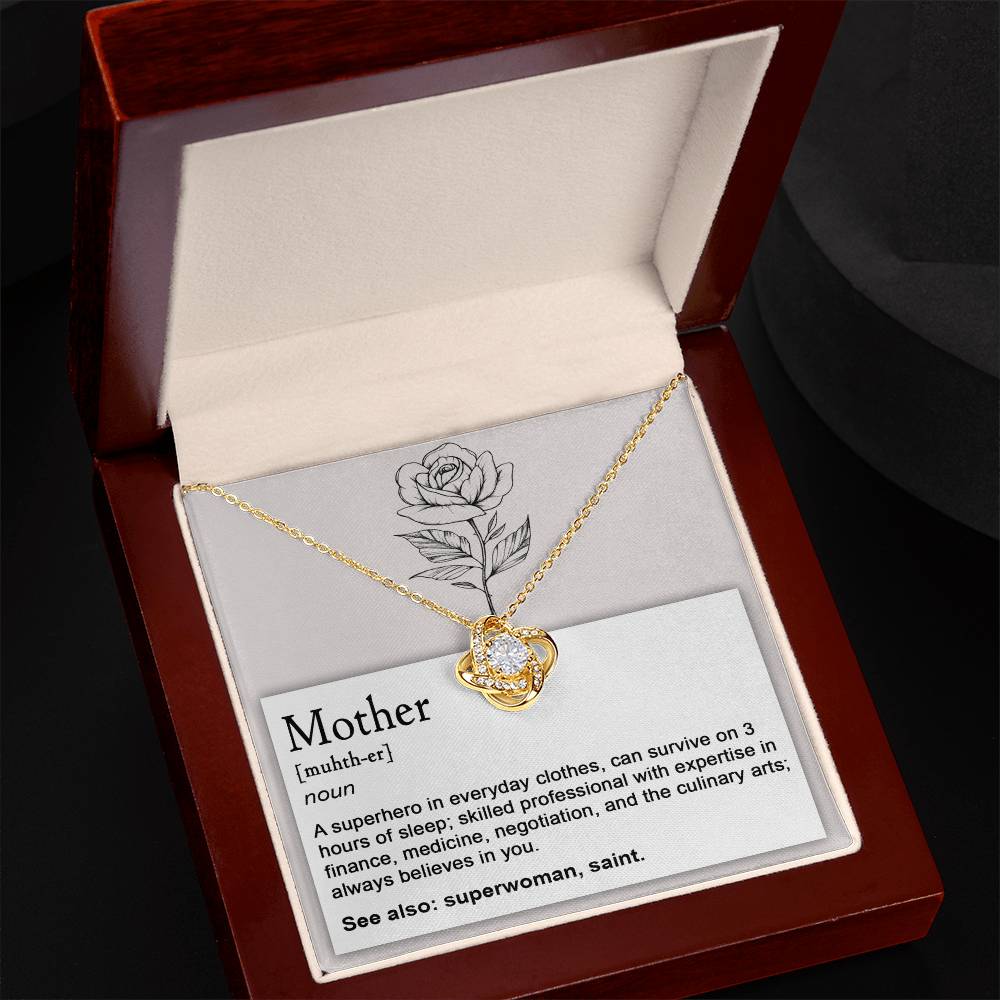 Funny Mother Definition Necklace Gift – Supermom Appreciation Jewelry