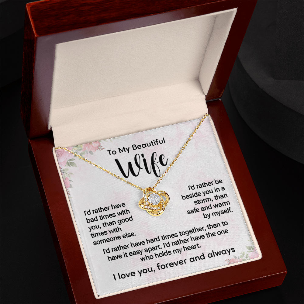 Necklace Gift for Wife with Romantic Card Insert