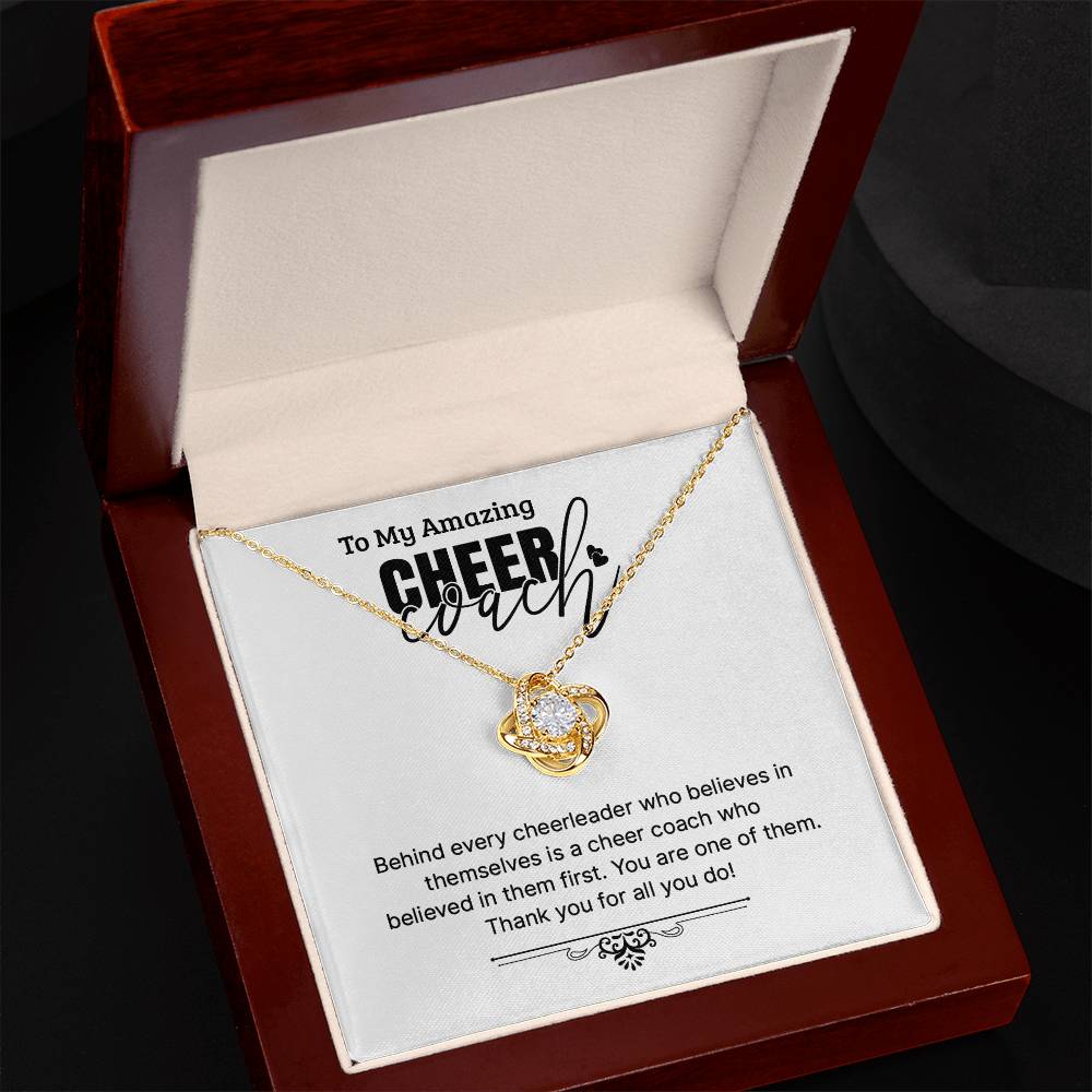 Cheer Coach Appreciation Necklace - Thank You For Believing In Me, A Heartfelt Tribute To Amazing Cheer Coaches - Unique Gift For Cheerleaders