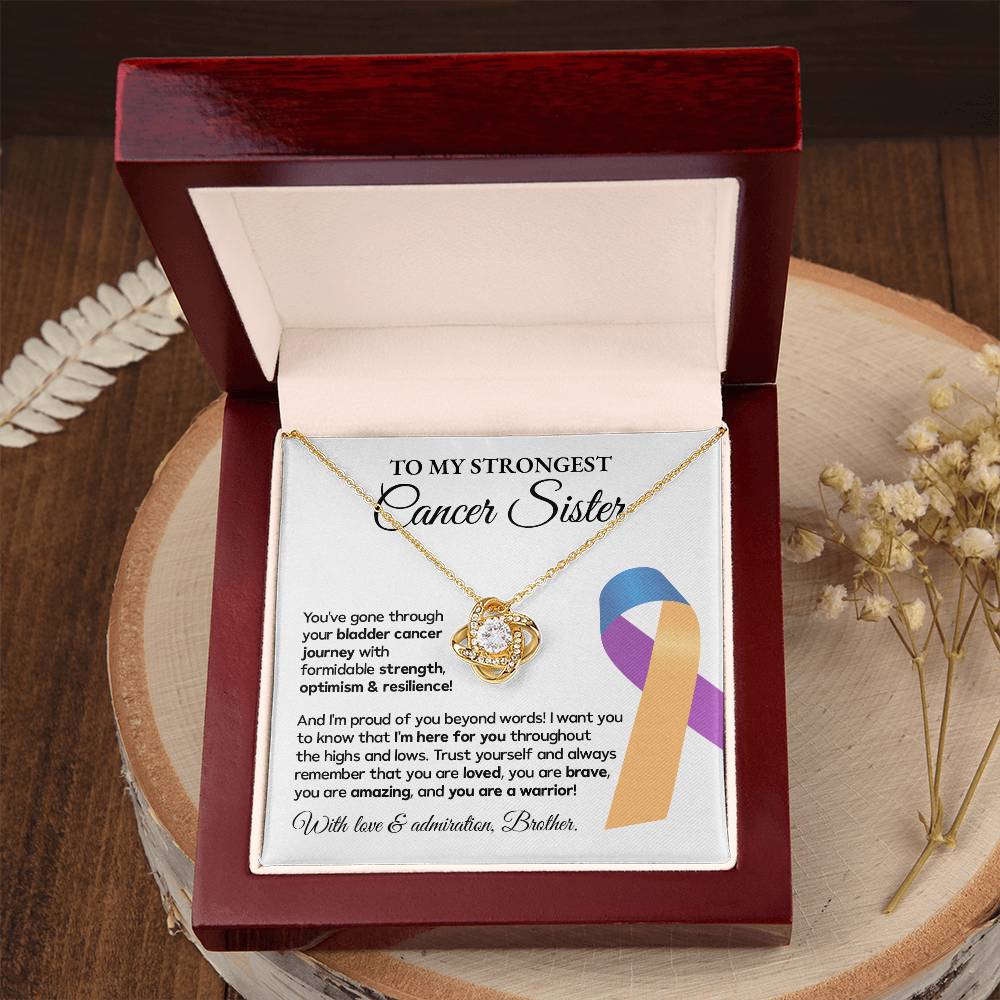 Bladder Cancer Sister Gift from Brother – Message Card