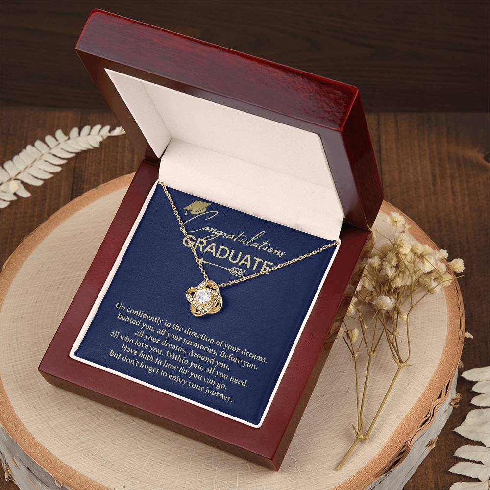 Graduation Necklace Gift For Women With Message Card
