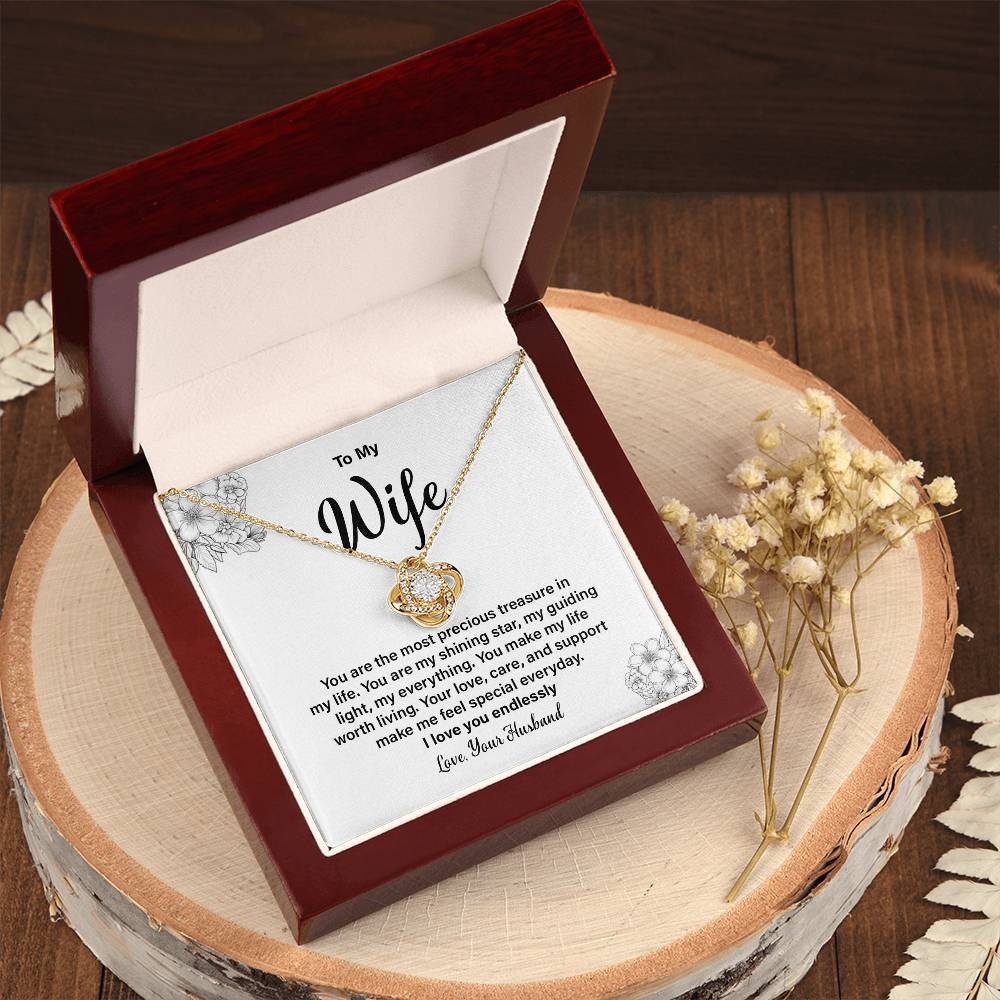 Wife Necklace Gift from Husband with Gift Card