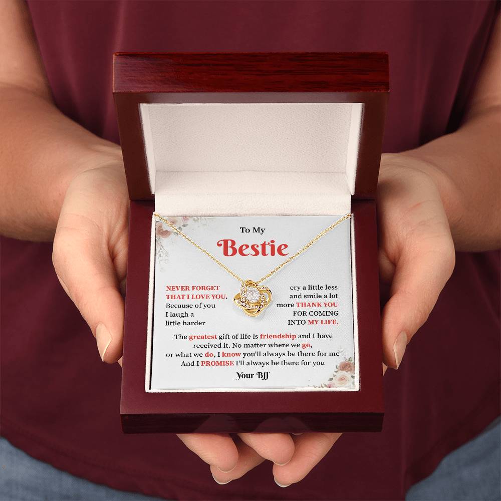 Bestie Necklace Gift with Heartfelt Quotes