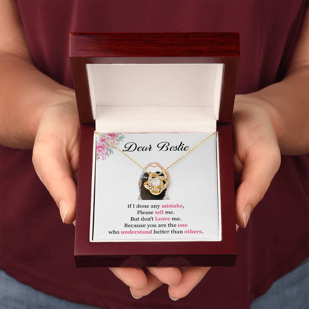Bestie Necklace Gift with Apology Message Card