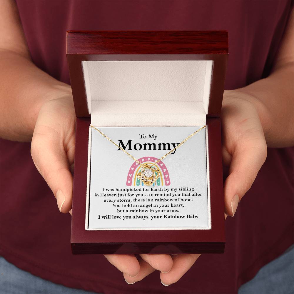 To My Mommy, Necklace Gift For Mom With Message Card