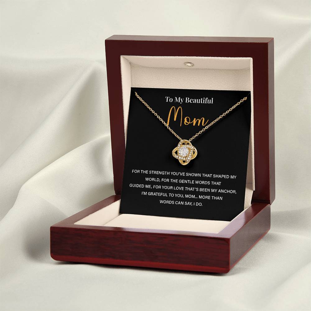 Mom Necklace Gift From Child With Thank You Message