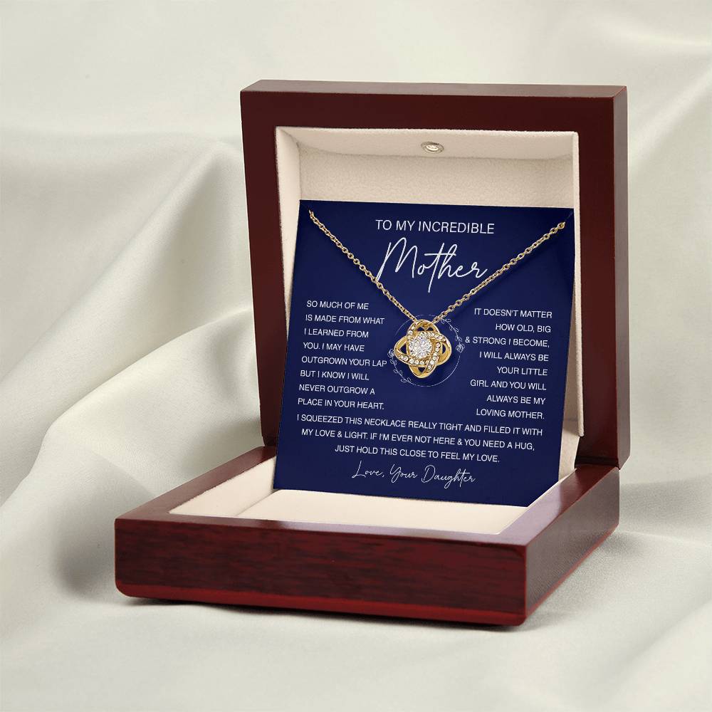Mom Necklace Gift From Daughter With Loving Note & Box