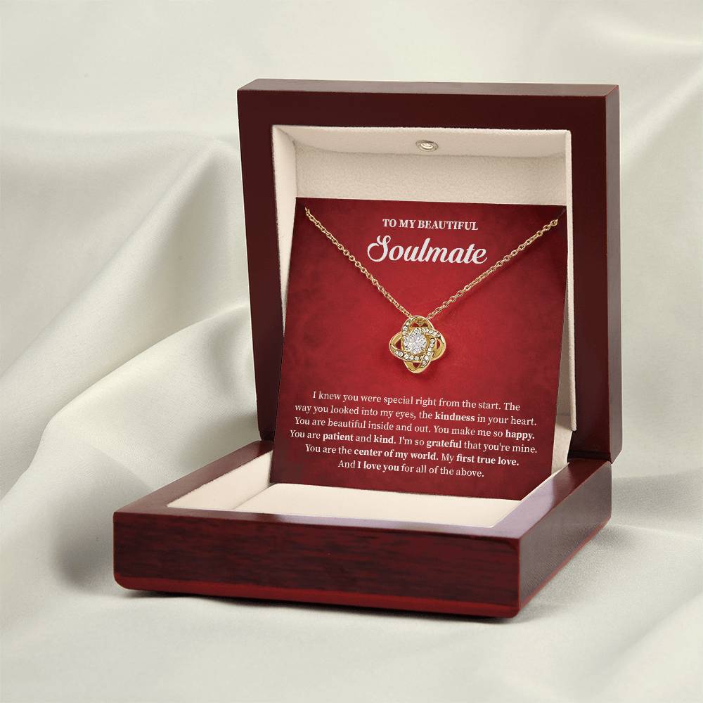 Soulmate Necklace Gift for Her with Message Card