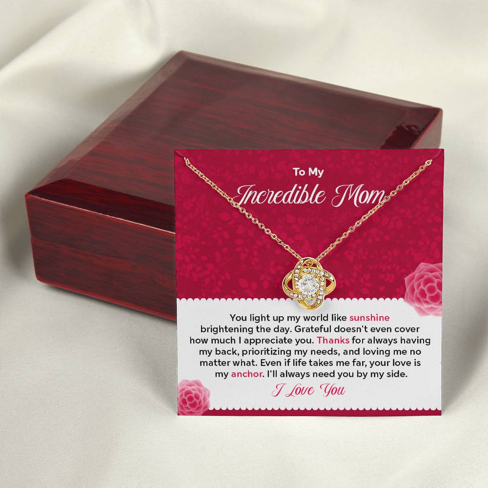 Mother Necklace Gift with Heartfelt Card