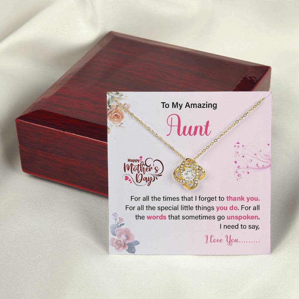 Mother’s Day Gift for Aunt – Love Knot Necklace