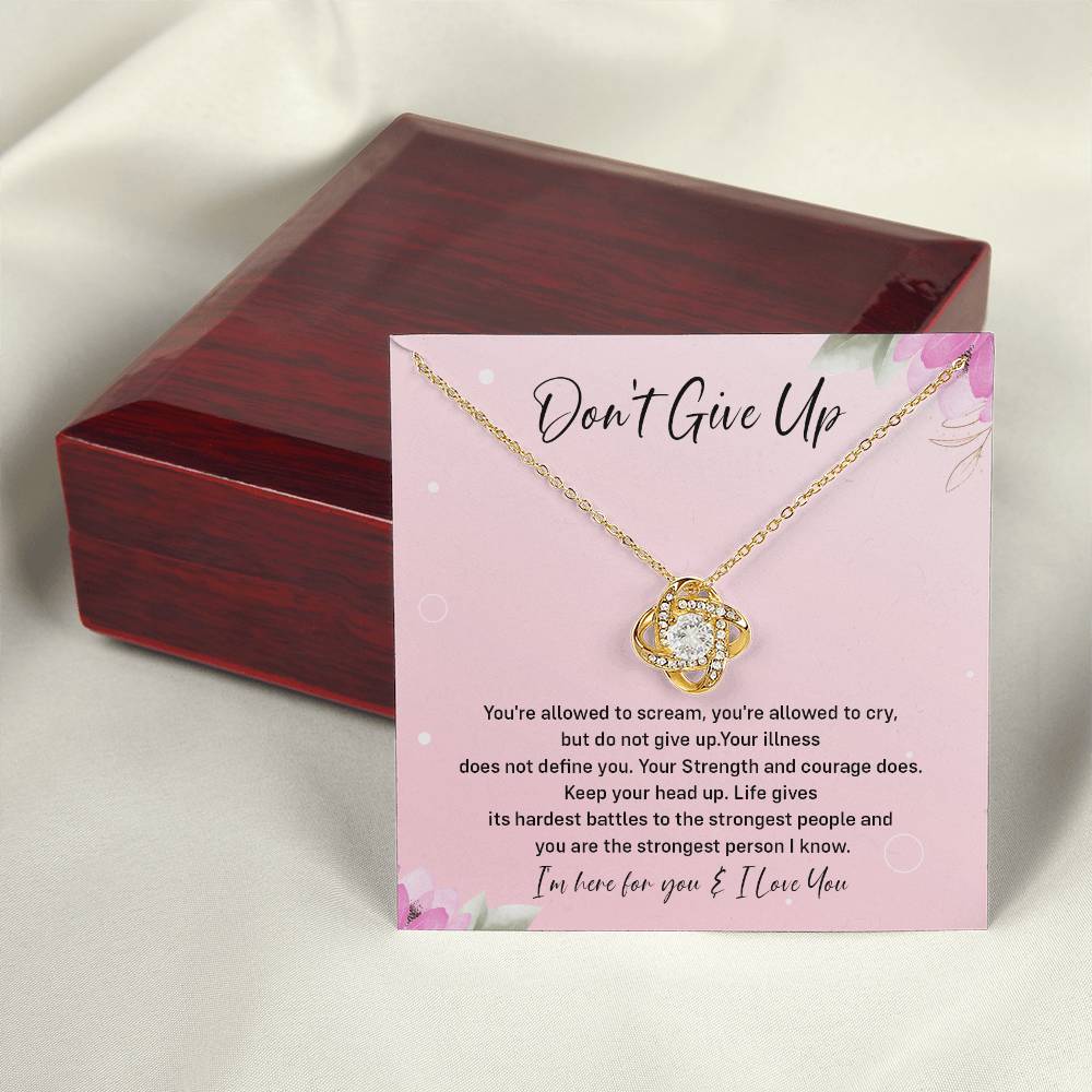 Don't Give Up Encouragement Necklace for Her – Strength & Courage Gift