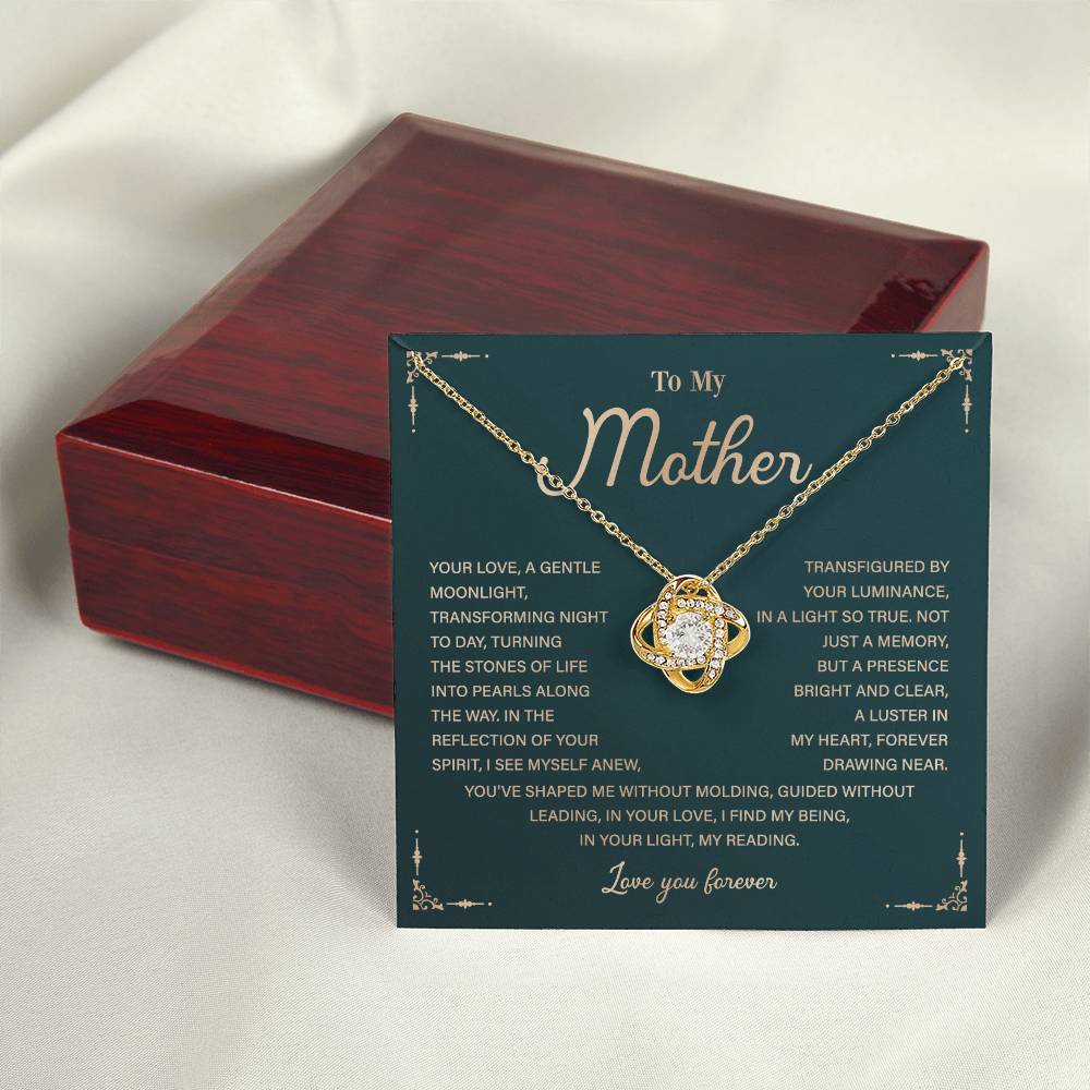 To My Mother Necklace Gift with Heartfelt Message Card