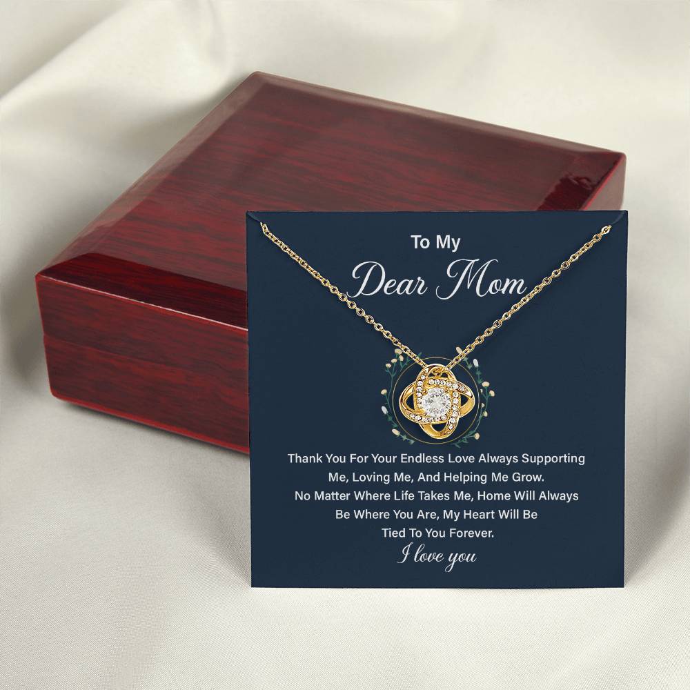 Necklace Gift for Mom from Daughter with Loving Message