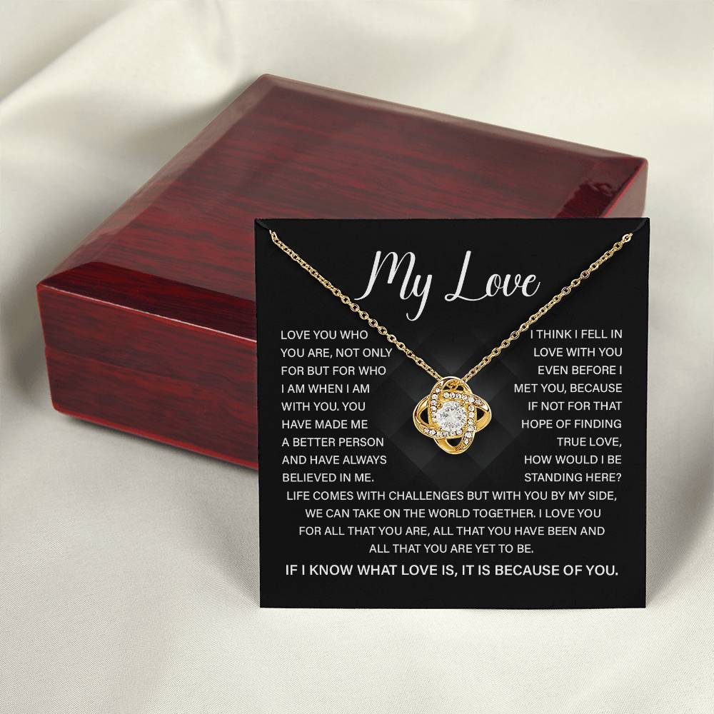 Romantic Necklace Gift for Her With Message & Luxury Box