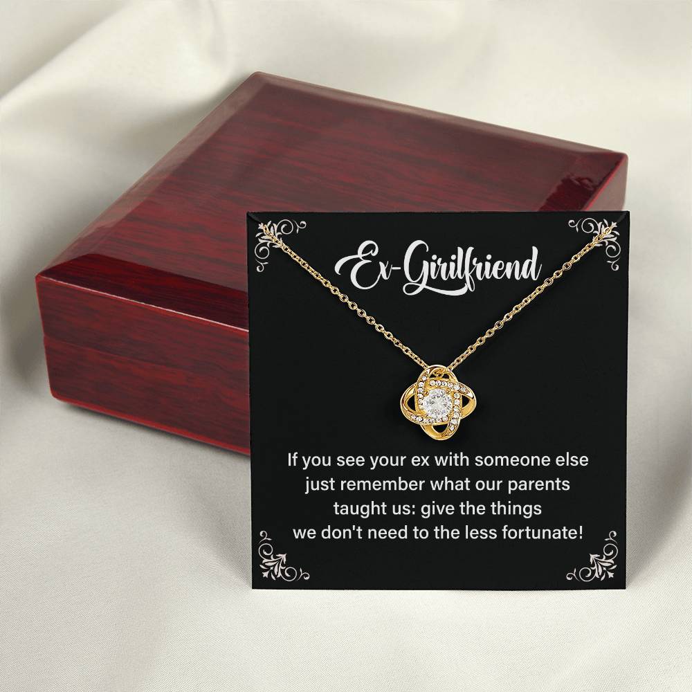 Funny Necklace Gift for Ex-Girlfriend with Card Box