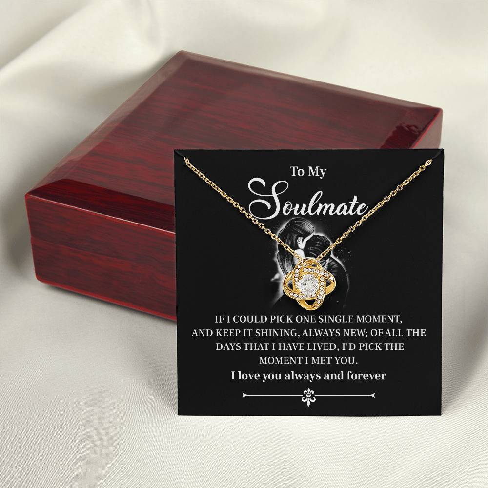 Soulmate Necklace Gift for Her – with Message Card