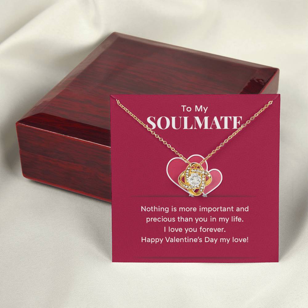 Soulmate Valentine's Necklace Gift with Gift Box