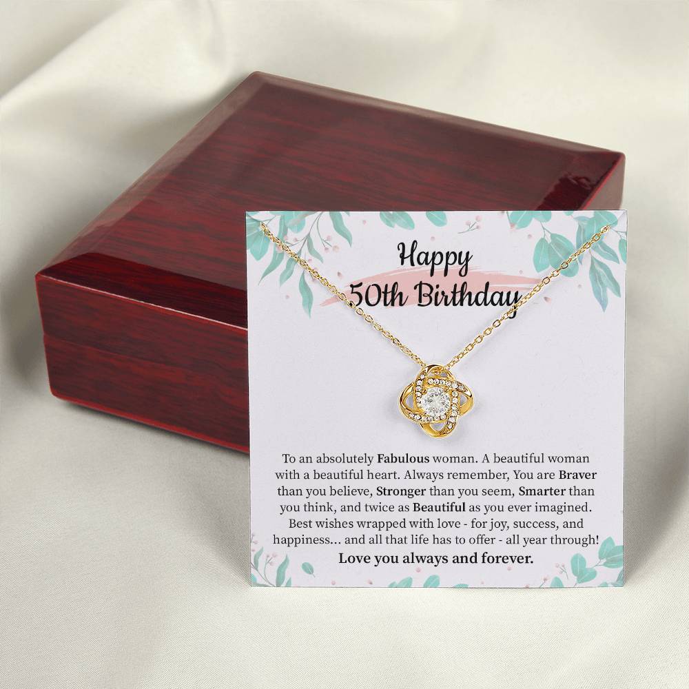 Happy 50th Birthday Necklace For Women